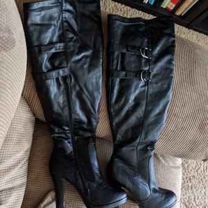 High knee boots